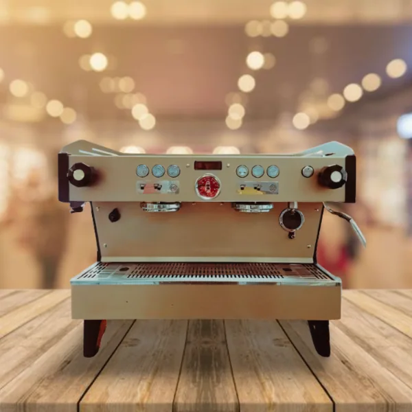 Commercial espresso machine in a cafe