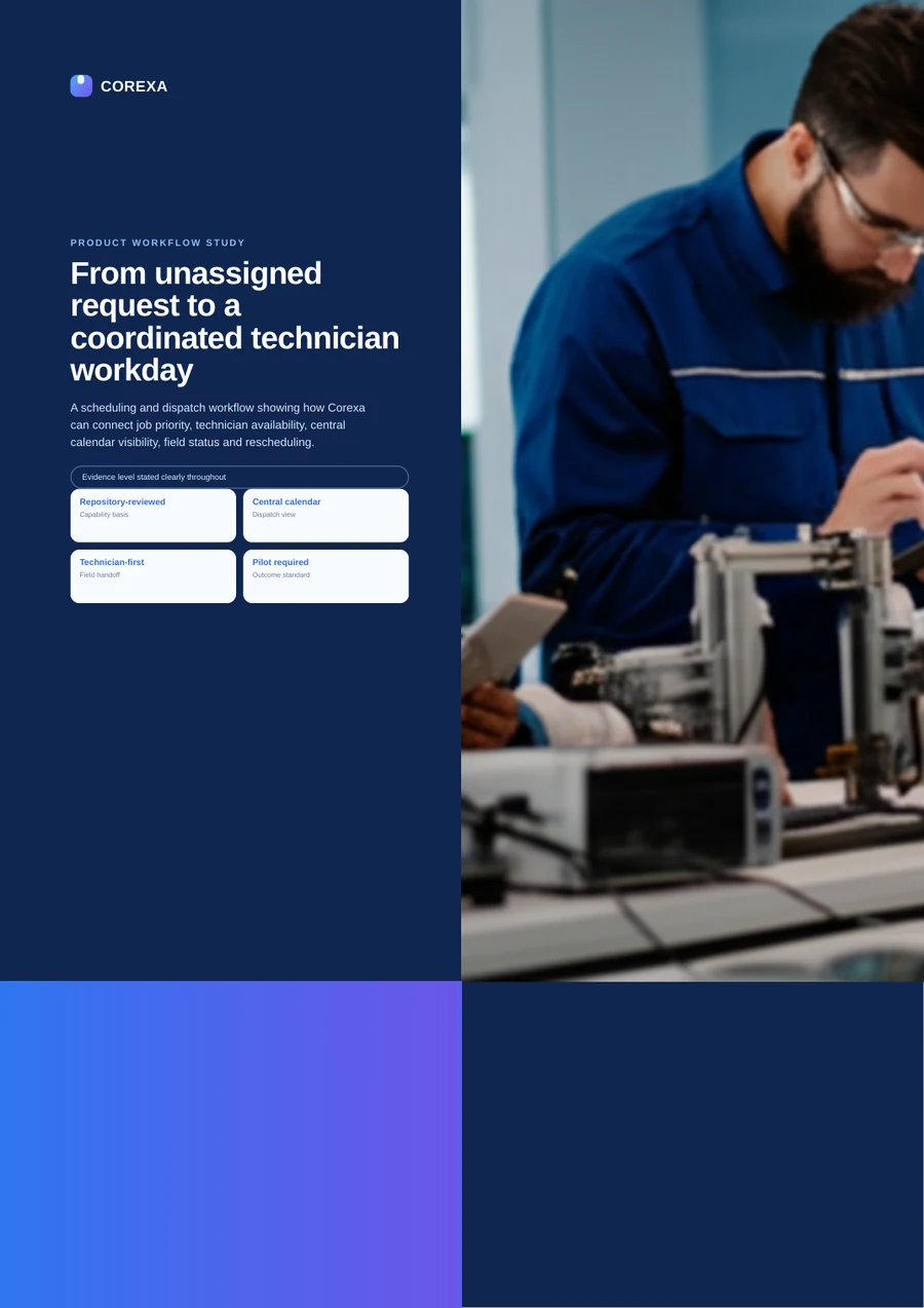 Cover of From unassigned request to a coordinated technician workday