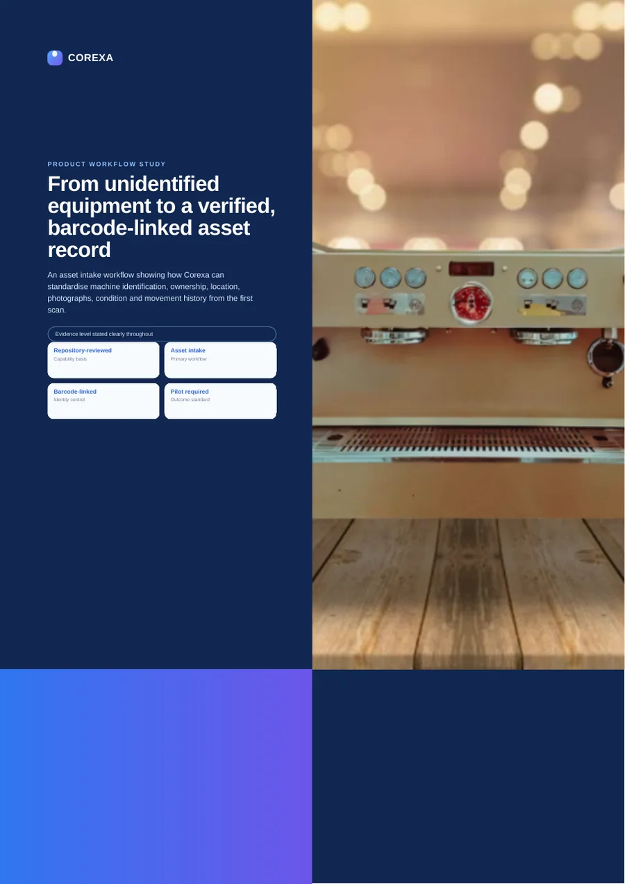 Cover of From unidentified equipment to a verified, barcode-linked asset record