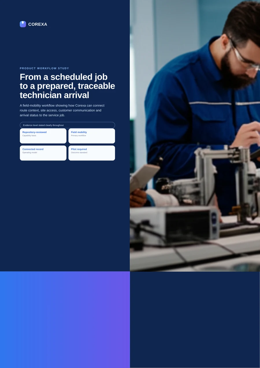 Cover of From a scheduled job to a prepared, traceable technician arrival