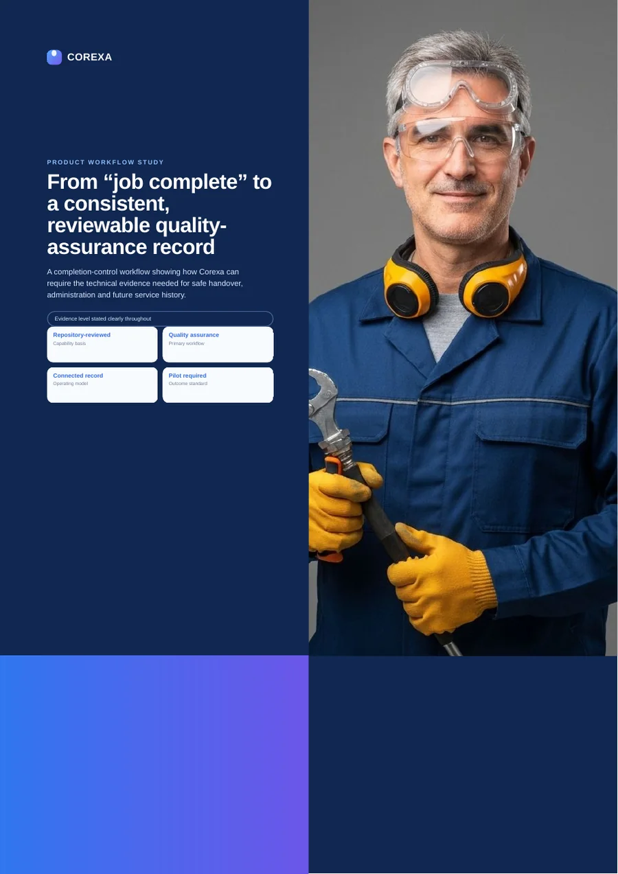 Cover of From “job complete” to a consistent, reviewable quality-assurance record