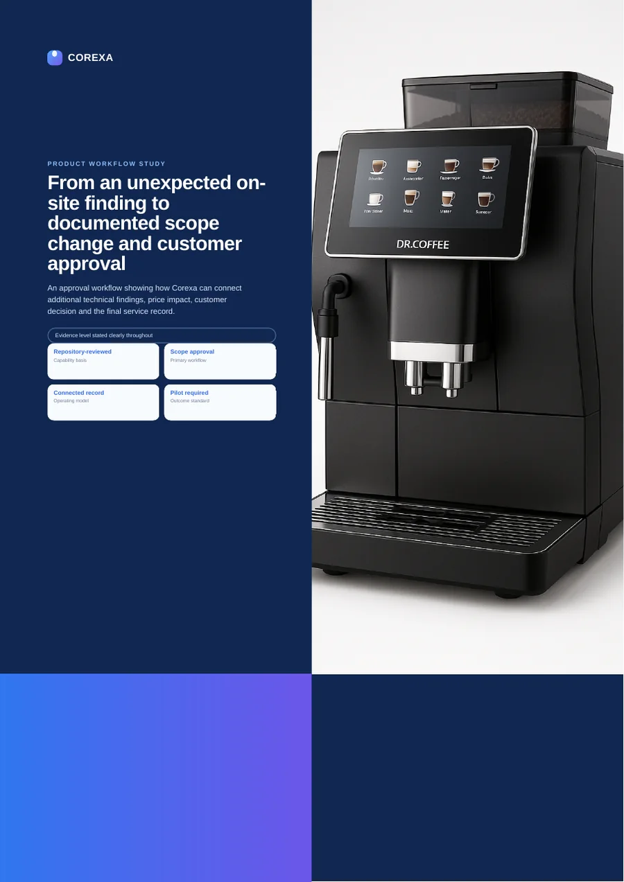 Cover of From an unexpected on-site finding to documented scope change and customer approval